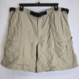 Royal Robbins Belted Cargo Shorts Gorpcore Hiking Outdoors Tan/Khaki XL ROYC-S15